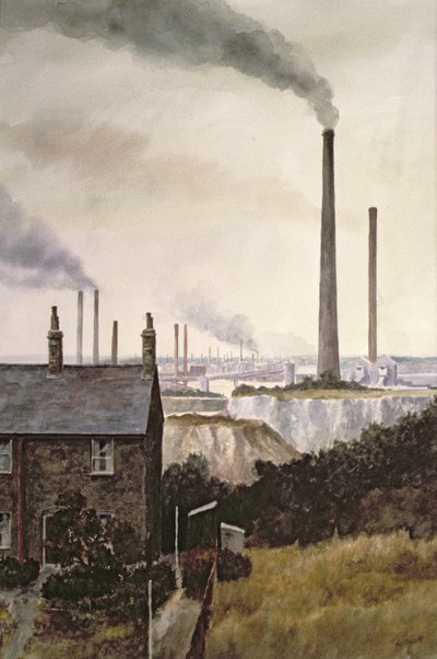 Paesaggio del Kent settentrionale - Nr. Northfleet, Gravesend da Vic Trevett